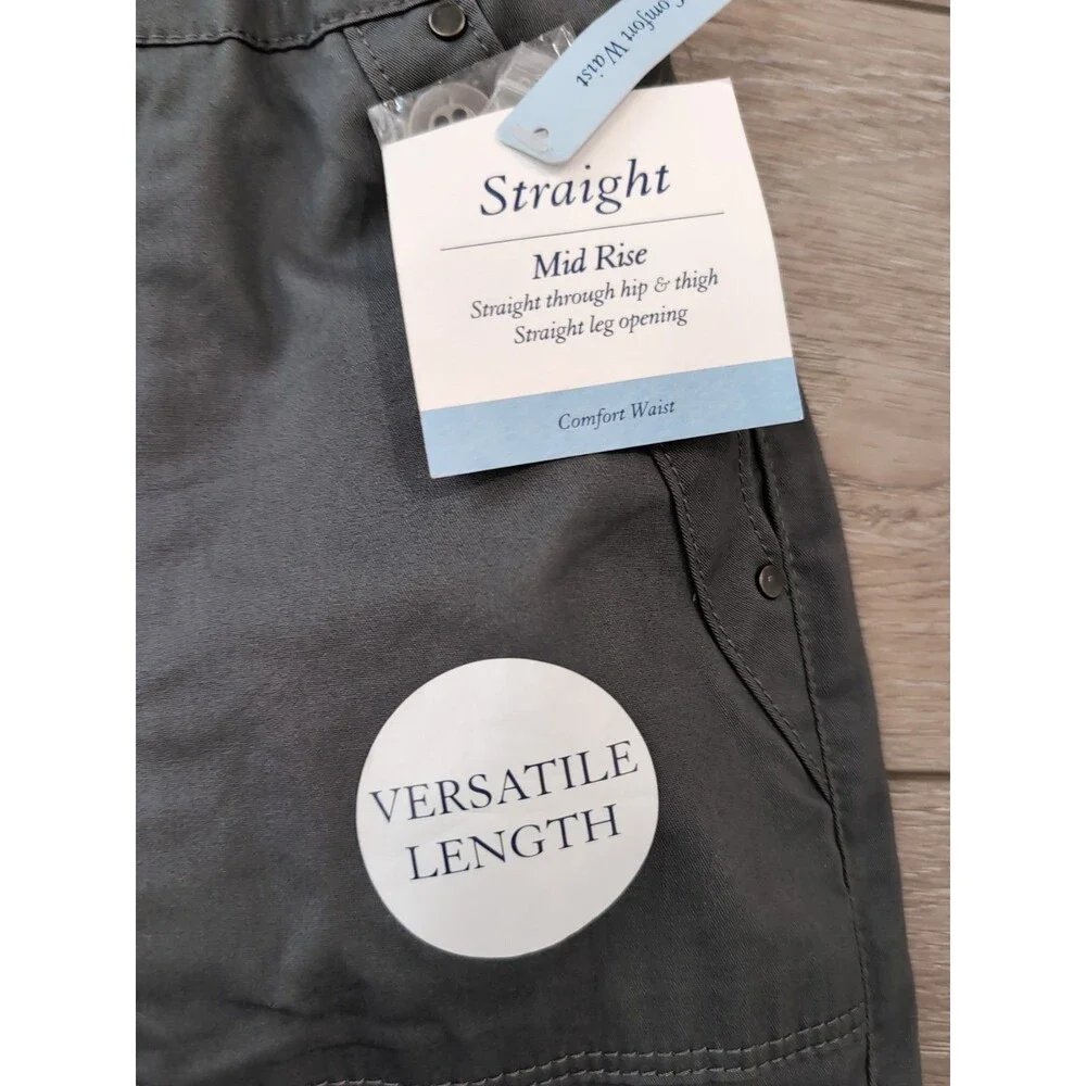 CROFT & BARROW WOMEN'S STRETCH VERSATILE LENGHTH PLANTS STRETCH WAIST W Size 18